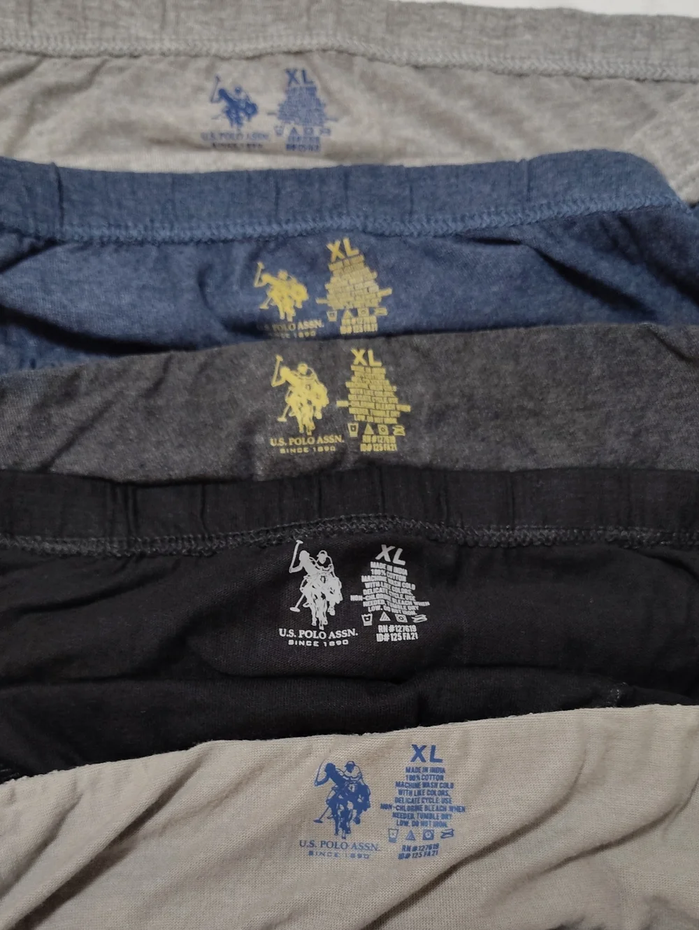 U.S. Polo Assn Low Rise Men's Briefs  -5 Pack -Size XL